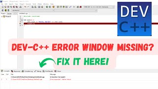 DevC Error Window GONE Dont Panic  Fix it Here [upl. by Ainola]