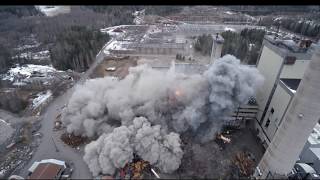 1R Demolition  Controlled demolition of Boiler House [upl. by Lemyt]