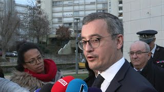 Nuit de la SaintSylvestre quotcalmequot selon Gérald Darmanin  AFP Extrait [upl. by Ahseinek228]