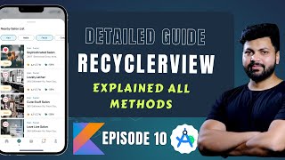 Master RecyclerView in android kotlin  Detailed Explaination of all methods [upl. by Coy]