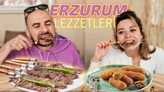 Erzurum Lezzetleri  Cağ Kebabı Kadayıf Dolması [upl. by Edals868]