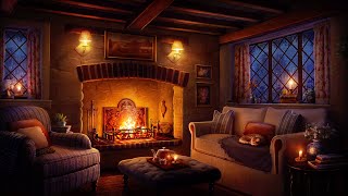 Cozy Country Cottage Ambience with Rain and Fireplace Sounds for Sleeping Reading amp Relaxation [upl. by Carlson]