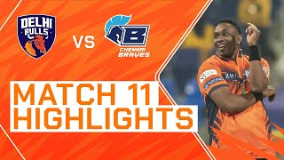 2023 Abu Dhabi T10 Match 11 Highlights Delhi Bulls vs Chennai Braves  Season 7 [upl. by Rosina]