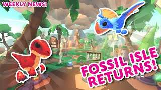 🦕Its Time To Return TO FOSSIL ISLE 🦖New FOSSIL PETS🦴 MINE Your FOSSILS Adopt Me Weekly News [upl. by Ariane]