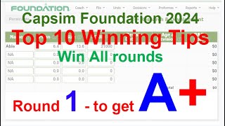 Capsim Guide 2024  Top 10 Winning Tips  960  Capsim Foundation Round 1 Answer and Guide [upl. by Aicitan]