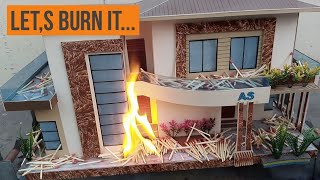 Cardboard House on fireFIRE SATISFAYAwithAS Creator [upl. by Jackelyn]