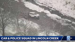 JUST IN Two vehicles end up in Lincoln Creek The incident happened on 44th and Congress First … [upl. by Inohs]