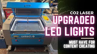 Install LED Lights on OMTech  Chinese Laser 2023 [upl. by Avik442]