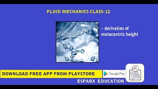 Fluid Mechanics  12  Derivation of Metacentric Height [upl. by Ornas991]