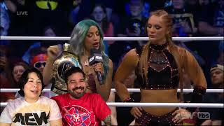 Kamille Brickhouse 2 vs 1 squash match Mercedes Mone promo aew dynamite reactions p4 8724 [upl. by Corbett532]