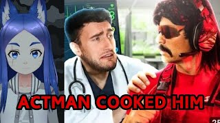 Actman cooked Dr disrespect vtuber wolf reacts to actman [upl. by Nirual19]