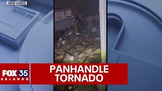 Possible tornado ravages parts of Florida Panhandle [upl. by Ulani537]