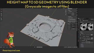 Heightmap to 3D Geometry Using Blender [upl. by Alphonse]