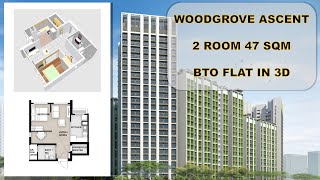 WOODGROVE ASCENT  2 ROOM 48 SQM HDB BTO FLATAPARTMENT VIRTUAL TOUR [upl. by Allimaj682]