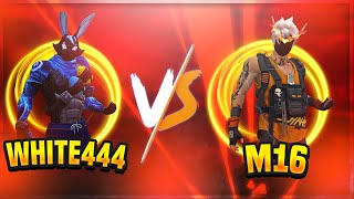 WHITE 444 VS M16  HACKER VS LEGEND   BEST 1VS1 IN MENA SERVER [upl. by Lydnek]