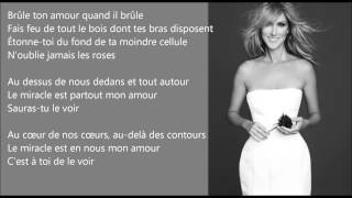 Le Miracle Céline Dion EasyREAD Lyrics [upl. by Just361]