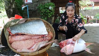 Countryside life TV  Yummy big fish cook for children  Big river fish cooking [upl. by Rol]