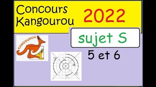 Concours Kangourou 2022 sujet S1ère et Term spé math questions 5 à 6 [upl. by Windy418]