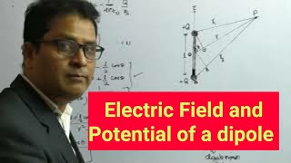 Electric Field and Potential due to an electric dipole  B Tech B Sc M Sc  EMT [upl. by Laerol]