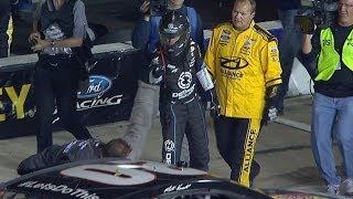 Tempers flare between Kenseth and Keselowski  Richmond 2014 [upl. by Lindsley]