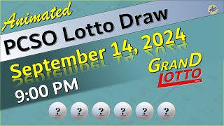 Animated PH  PCSO Lotto Result  Grand Lotto 655 September 14 2024 9pm [upl. by Yelrihs]