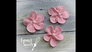 How to Make Royal Icing Apple Blossom Flowers by Emmas Sweets [upl. by Eva260]