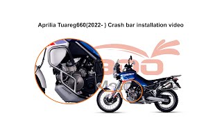 Aprilia Tuareg6602022  Crash bar installation video [upl. by Keir]