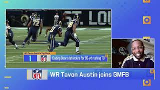 Tavon Austin surprises GMFB crew shares his favorite career highlight play [upl. by Phia]