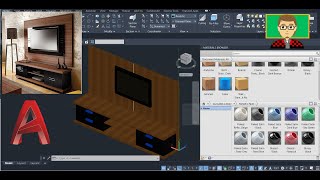 Mueble de TV en 3D AutoCAD [upl. by Salangi3]