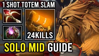 How to Solo Mid Earthshaker in 735 with 1 Shot Totem 4 Sec CD Unlimited Jump Dota 2 [upl. by Koah]