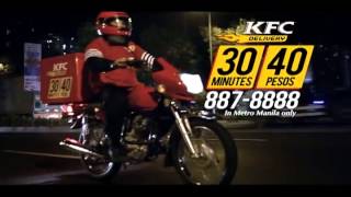 KFC Delivery 30 minutes guaranteed for a fixed P40 delivery fee [upl. by Faro158]