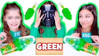 ASMR Eating Only Green Food Challenges By LiLiBu [upl. by Eudocia]