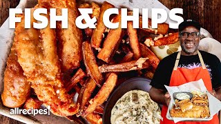 How to Make Crispy Fish amp Chips  Allrecipes [upl. by Hnahc120]