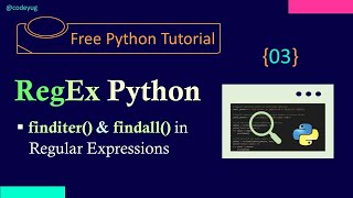 Regex in Python  finditer amp findall in regex  Python Tutorial for Beginners in Hindi [upl. by Reemas]