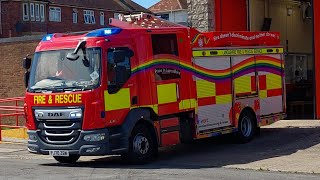 Two Tones Bispham Pump Turnout  Lancashire Fire and Rescue Service [upl. by Rimidalv]