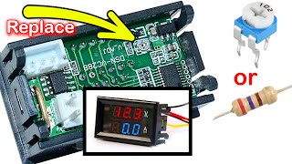 Replace Potentiometer With Resistor  Volt Ampere Meter Volt Calibration  Fix Wrong Value [upl. by Dyanne]