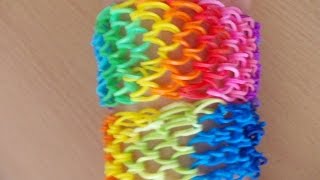 Rainbow Loom Bands Anleitung deutsch  Drachen Armband sechsfach  Dragon Bracelet tutorial [upl. by Acisej120]