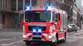 MASSIVER BULLHORN amp PRESSLUFT EINSATZ Feuerwehr BF FrankfurtMain HD [upl. by Mingche394]