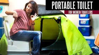 Portable Toilet For Girls Travellers Camper and Senior Citizen  Travel Hacks [upl. by Atinauq591]