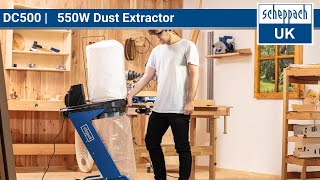 Scheppach DC500 Dust Extractor Versatile Efficient and Essential for a Clean Workshop [upl. by Yanaton80]