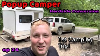 PopUp Camper  1st Trip HOMEMADE Hard Side Conversion Pontiac Lake MI ep24 diycamper popupcamper [upl. by Mohammad]