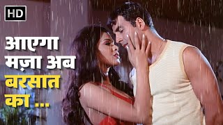 Aayega Maza Ab Barsaat Ka  Priyanka Chopra Akshay Kumar  Alka Yagnik  Andaaz Romantic Song [upl. by Enilrek]