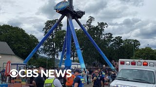 Video shows ride malfunctioning at centuryold amusement park in Oregon [upl. by Balf]