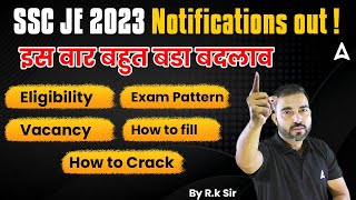 SSC JE 2023 Notification Out  SSC JE Eligibility Exam Pattern Vacancy  Full Details [upl. by Ikciv]