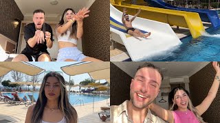 TATİL VLOGU  OTEL KAPISI AÇIK YATTIK  ZORLA SU KAYDIRAĞINA BİNDİRDİ [upl. by Cassie]