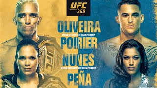 UFC 269 LIVE OLIVEIRA VS POIRIER LIVESTREAM amp FULL FIGHT COMPANION [upl. by Nawor]