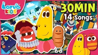 Nursery Rhyme Compilation 30min Larva Song for Children  Larva kids 14 songs  English [upl. by Grinnell284]