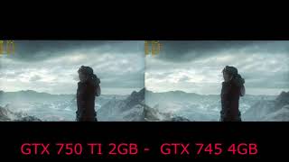 GTX 750 TI 2GB VS GTX 745 4GB  1080P Benchmark Comparison [upl. by Wolpert]