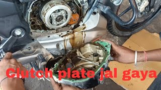 TVS Apache RTR ka clutch plate kaise badla How to install clutch plate in apache RTR Full video [upl. by Kcirevam8]