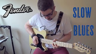 Slow Blues in G  Fender Telecaster [upl. by Caren117]